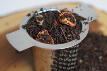 herbata czarna truskawki w śmietanie